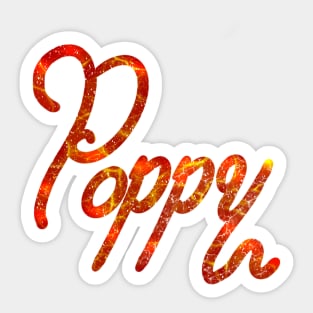 Top 10 best personalised gifts 2022  - Poppy -personalised,personalized name with pattern Sticker